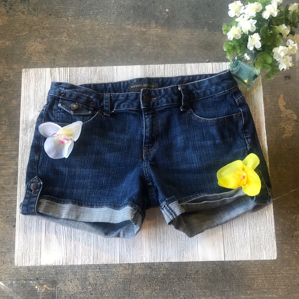 Banana Republic Blue Denim Jean Shorts